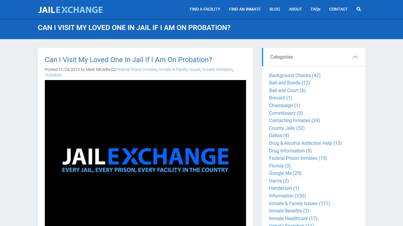 Can I Visit My Loved One In Jail If I Am On Probation?